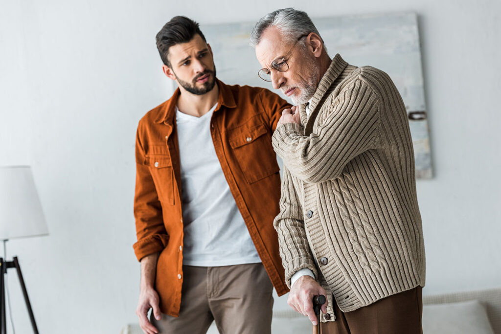 parent and child navigating family dynamics when choosing assisted living